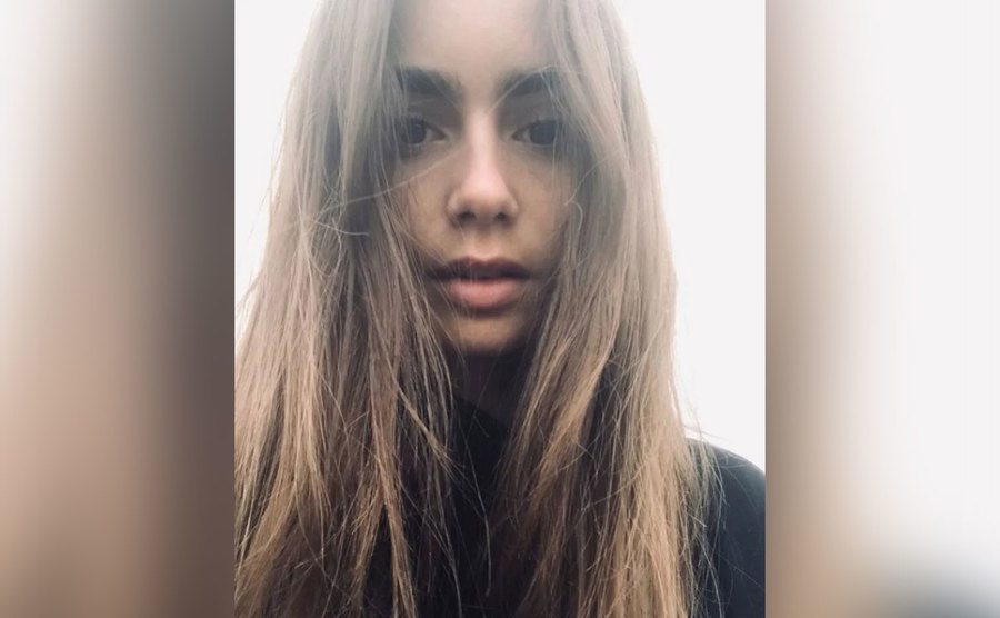 A selfie of Lilly Collins 