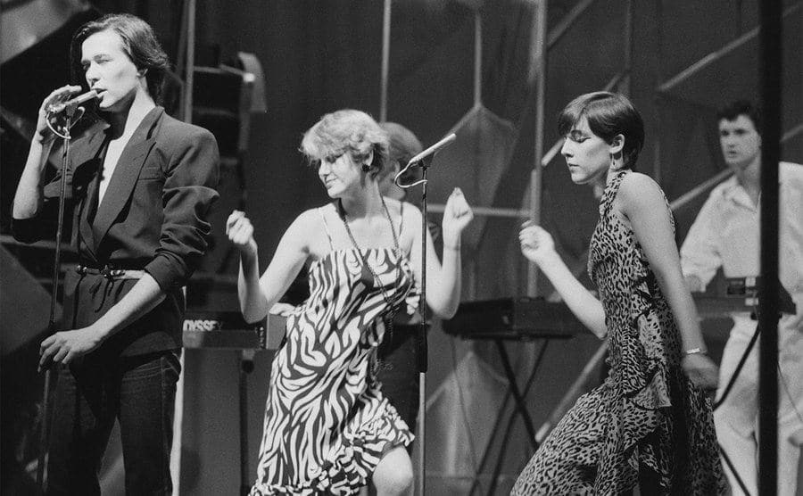 The Human League is performing on 'Top Of The Pops'.