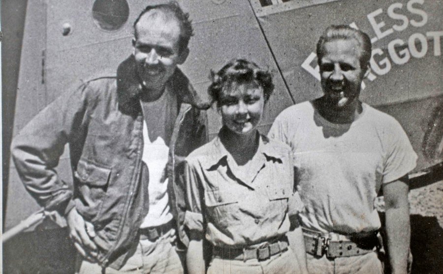 A photo of the three survivors. 