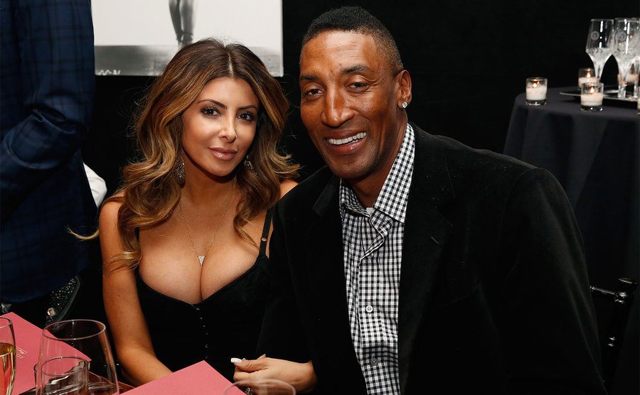 Larsa Pippen and Scottie Pippen attend a dinner. 
